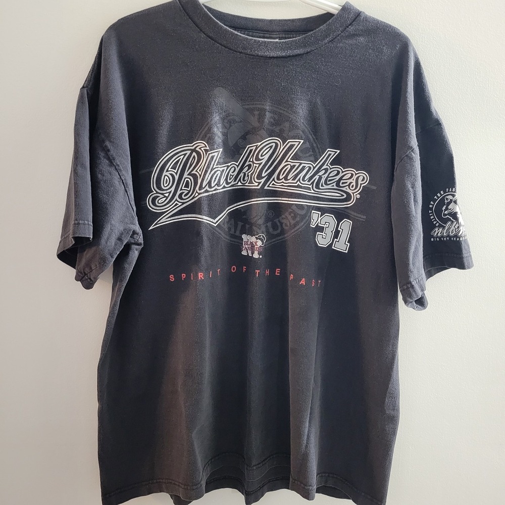 Vintage Cygnus Black Yankees Negro League T-Shirt Size XL Spirit Of The Past‎